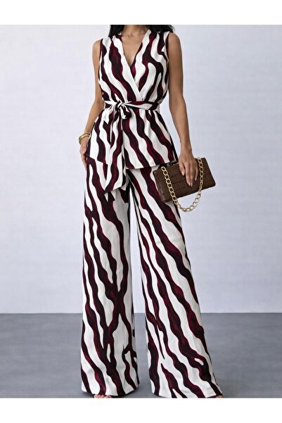 Get Crazy Patterned Vis Kon Cotton Fabric Stylish Double Suit – Belted and Wi...