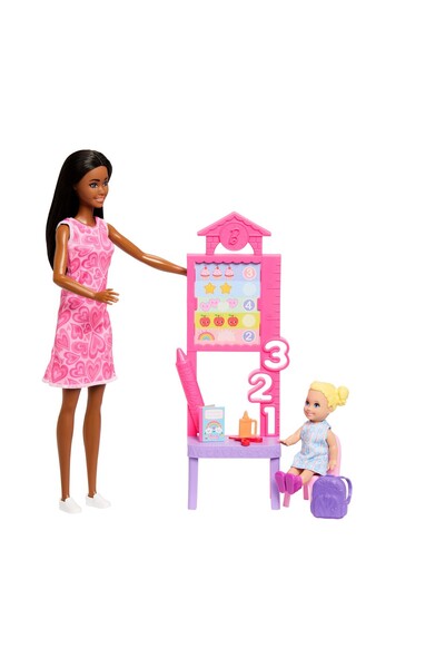 mattel Μπάρμπι Μπορείς να είσαι οτιδήποτε Δασκάλα με κούκλα παιδί (JMK17)