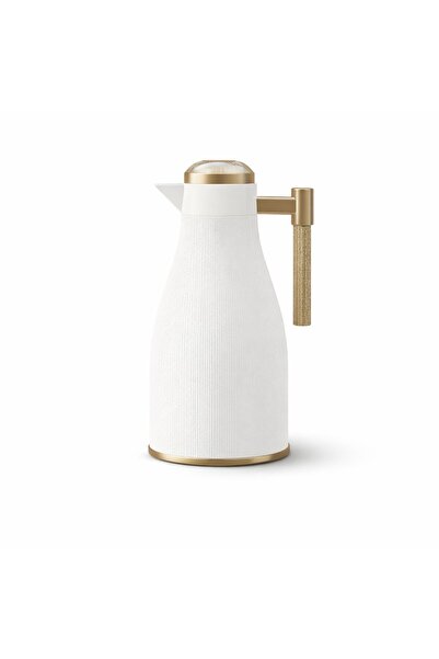 Generic Tea and Coffee Thermos - 1 Liter with Luxurious White Color Patterns