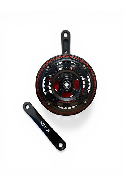 Kadisport Angrenaj bicicletă triplu color nigru si rosu 28T / 38T / 48T – ver...