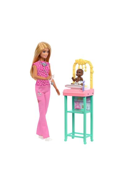 mattel Μπάρμπι Μπορείς να είσαι οτιδήποτε Κούκλα Γιατρός-Μωρό με ξανθά μαλλιά...