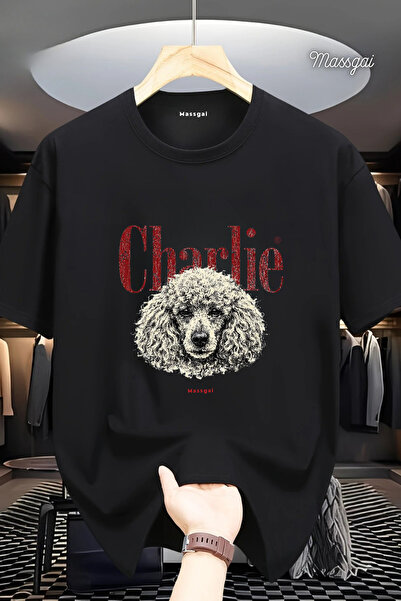 Massgai Μπλουζάκι Unisex Poodle Dog με στάμπα, μεγάλου μεγέθους, από 100% βαμ...