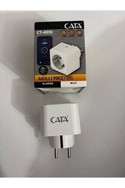 Cata CT-4010 Akıllı piriz Wifi kontrolü 16 Amper Beyaz