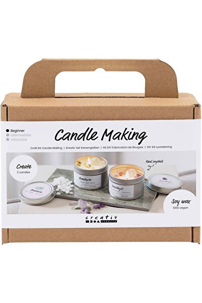 diy kit Μίνι Σετ Χειροτεχνίας Κατασκευής Κεριών Σόγιας Αβεντουρίνης & Αμέθυστ...