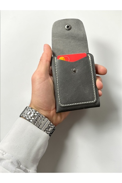 NZCLUB 100% Genuine Crazy Leather Handmade Minimalist Wallet - Money Portfoli...