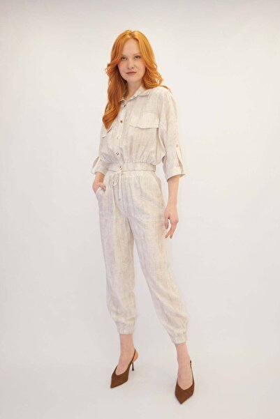 ONNO PRIVE Elastic Waist Bomber Jacket and Trousers Set White