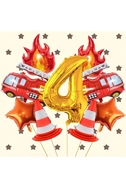 DÜVENCİ TİCARET Σετ πάρτι γενεθλίων με θέμα την πυροσβεστική συνομοσπονδία