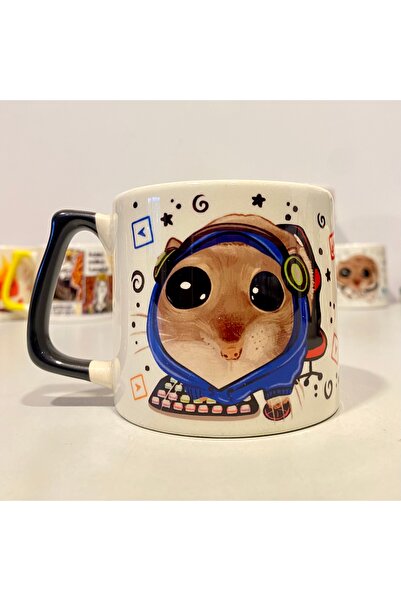 westartic Sad Üzgün Hamster - Meslek: Gamer Oyuncu Kupa Bardak Fincan