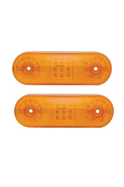 ERK 2x Πλευρικά Φώτα LED Γενικής Χρήσης 12–24V Πορτοκαλί