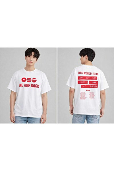 puolikuu تيشيرت كبير الحجم مطبوع عليه Arirang World Tour BTS