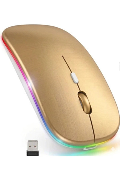 Exonix Çift Modlu Kablosuz Bluetooth Mouse Rgb Ledli Şarj Edilebilir Sessiz T...