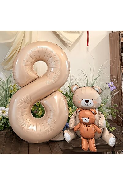 DÜVENCİ TİCARET Σετ μπαλόνια γενεθλίων με αριθμητικά φύλλα αλουμινίου και κου...