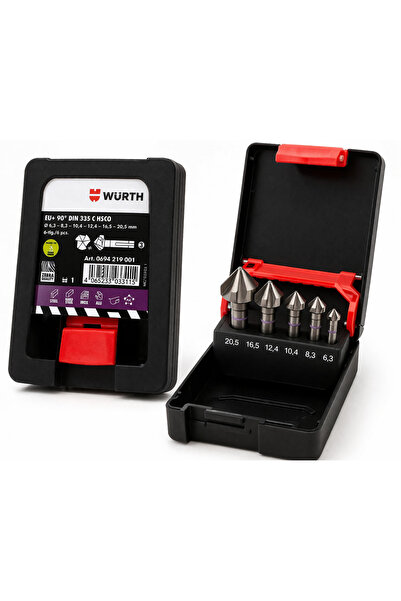 Würth Wurth HSCO 90 °   Επαγγελματικό σετ κωνικών κοπτικών εργαλείων – 6 τεμά...