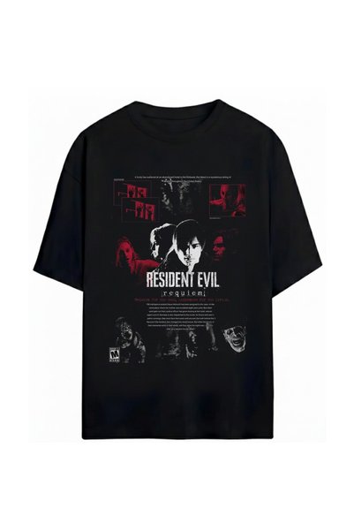 SVART WEAR Tricou Resident Evil unisex supradimensionat, 100% bumbac