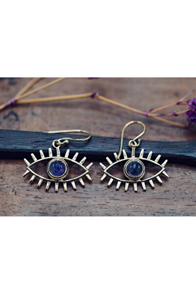 OEM Σκουλαρίκια Ορειχάλκινα  "Μάτι Αμέθυστου " – με Αμέθυστο