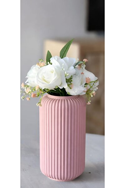vazo Modern dekoratif 20 cm pembe