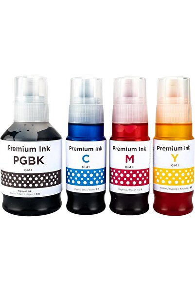Canon Gı-41 G1430 G2470 G3470 G4470 Muadil 1 Set 4 Renk Mürekkep