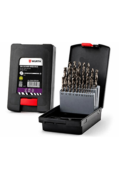 Würth Wurth DIN 338 MFD Speed ​ ​ HSCO επαγγελματικό σετ τρυπανιών – 25 τεμάχ...
