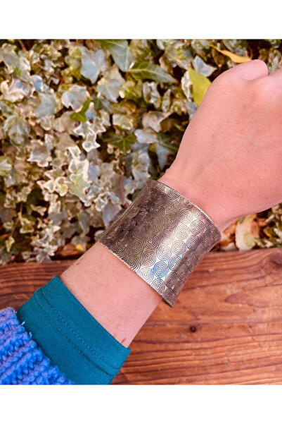 OEM Γεωμετρικό Ασημένιο Βραχιόλι "Cuff" – Μοντέρνος Σχεδιασμός από Επάργυρο Μ...