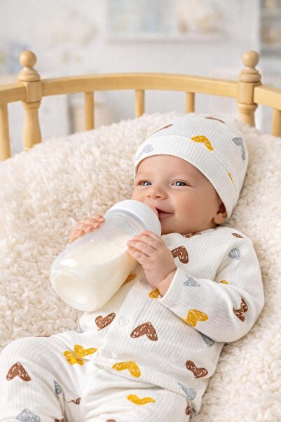 BYS BABY FASHION طقم ملابس للأطفال حديثي الولادة من قماش ريبورتو مكون من 3 قط...