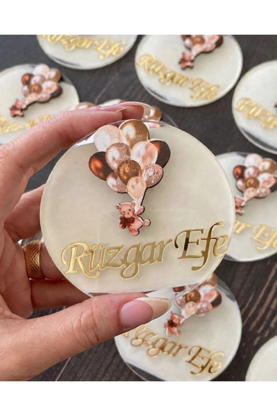 Pleksi Ayıcıklı Balonlu Magnet 20 Adet