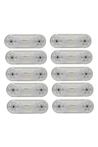 ERK 10x LED φώτα πλευρικής σήμανσης 12-24V - ΛΕΥΚΟ