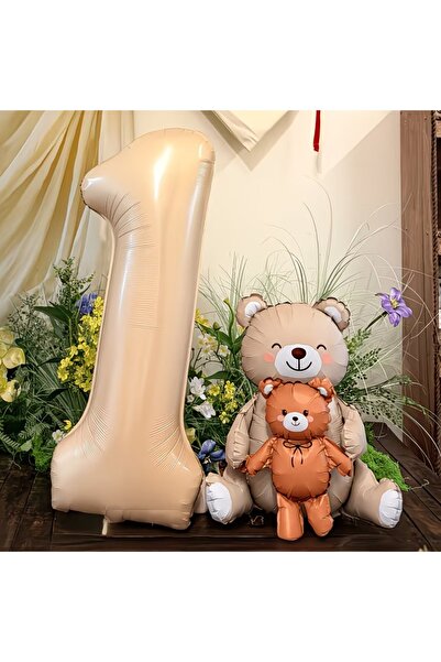 DÜVENCİ TİCARET Σετ μπαλόνια γενεθλίων με αριθμητικά φύλλα αλουμινίου και κου...