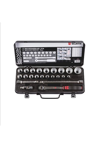 Würth Wurth Zebra επαγγελματικό σετ καρυδάκια 1/2” – 23 τεμάχια – Κωδ. 0965 1...