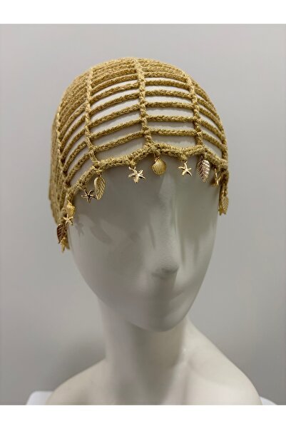 Passionis Jewelry SAÇ AKSESUARI PLAJ AKSESUARI KROŞE KEP ŞAPKA BANDANA