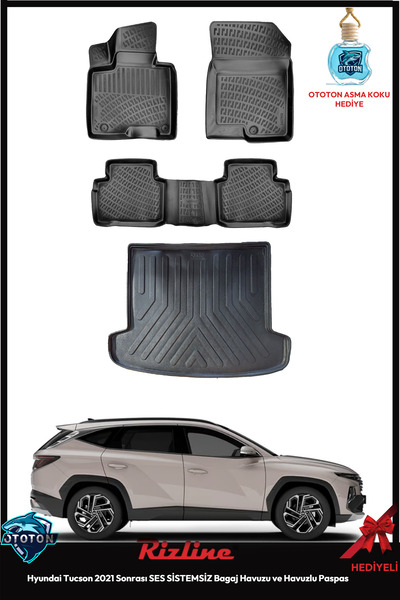 Rizline Hyundai Tucson 2026 SES SİSTEMSİZ Bagaj Havuzu+Havuzlu Paspas& ton koku