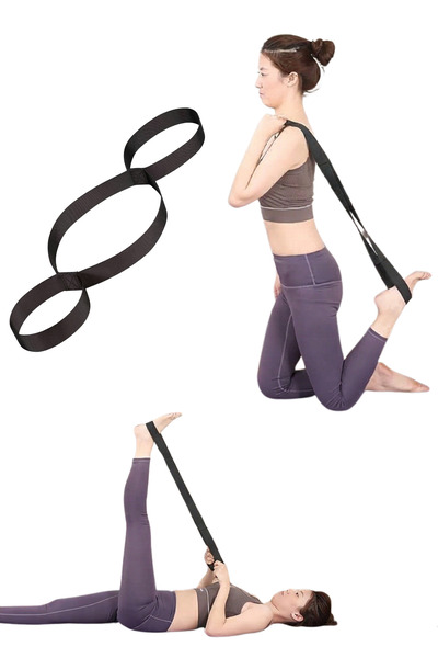 3 Döngülü Yoga Bacak Vücut Germe Kemeri Duruş Düzeltici Kambur Giderici Egzersizi Fitness Bandı