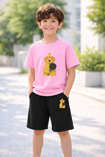 LORVEX Σετ μπλουζάκι και σορτς για αγόρια και κορίτσια, 100% βαμβάκι, καλοκαι...