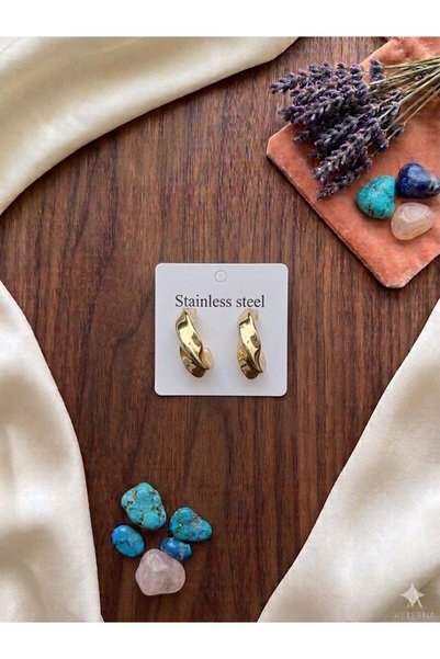 bag and shine Asera Gold Stylish Hoop Earrings