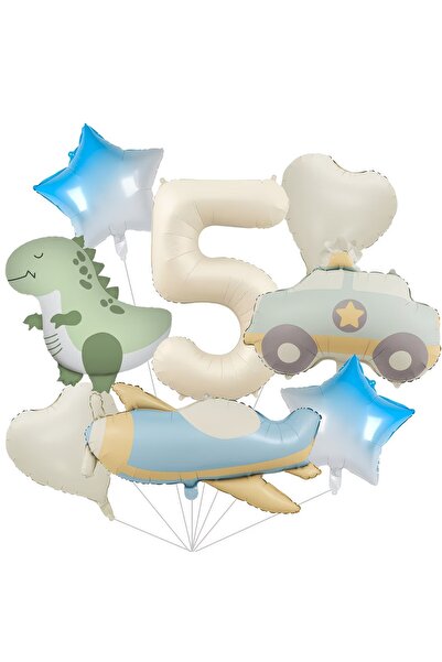 DÜVENCİ TİCARET Ρετρό σετ γιορτής γενεθλίων με αυτοκίνητο αστυνομίας αεροπλάνου