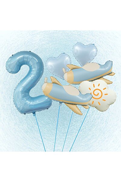 DÜVENCİ TİCARET Σετ για γιορτή γενεθλίων με θέμα το αεροπλάνο