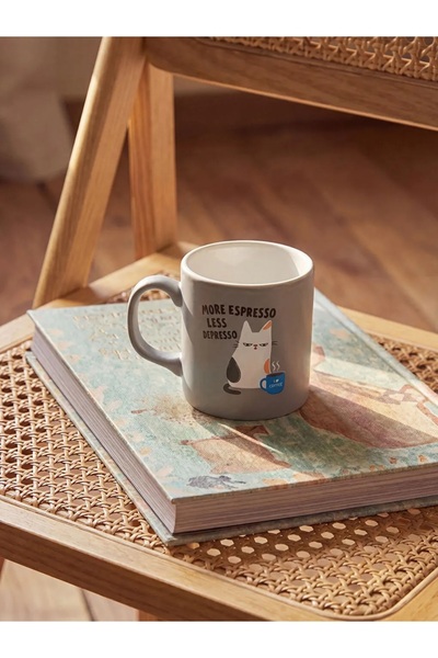LC Waikiki LCW HOME Karışık Kedi Baskılı Seramik Kupa 320 Ml