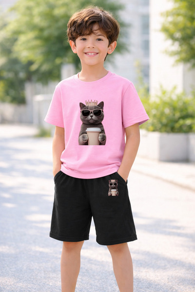 LORVEX Σετ μπλουζάκι και σορτς για αγόρια και κορίτσια, 100% βαμβάκι, καλοκαι...