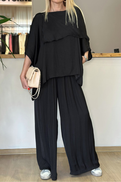 Suziş Asymmetric Blouse and Pants Set Msy1332