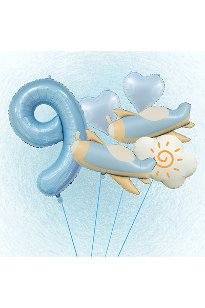 DÜVENCİ TİCARET Σετ για γιορτή γενεθλίων με θέμα το αεροπλάνο