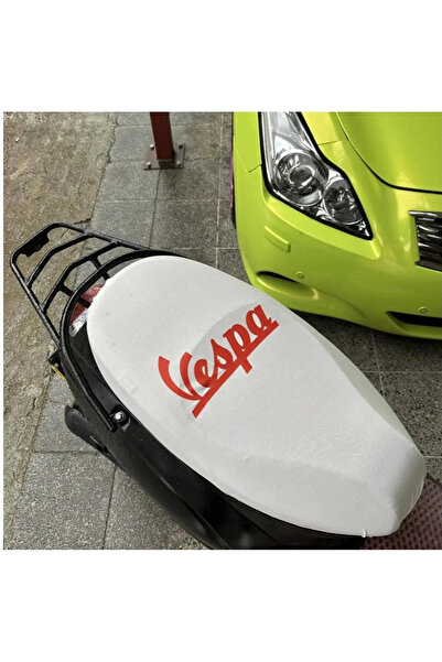 şimika tuning tuningmarketim Vespa white combed motorcycle seat cover 1st qua...