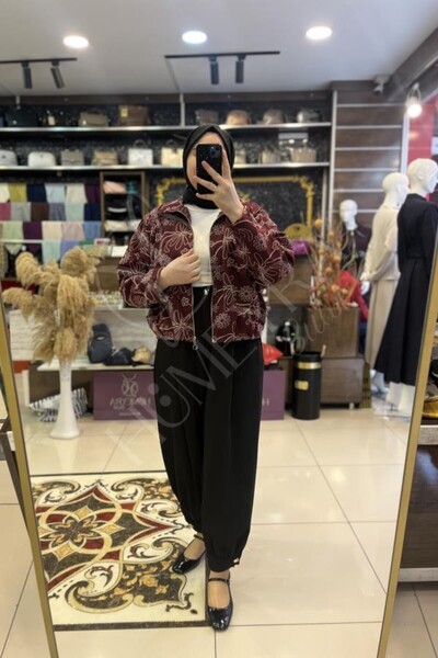 HUMEYRA Pile Detailed Shalwar Trousers with Buttoned Cuffs