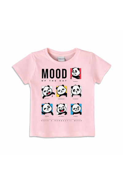 Yoo Street Panda Mood Of The Day T-Shirt for Unisex Kids – 100% Cotton Multip...