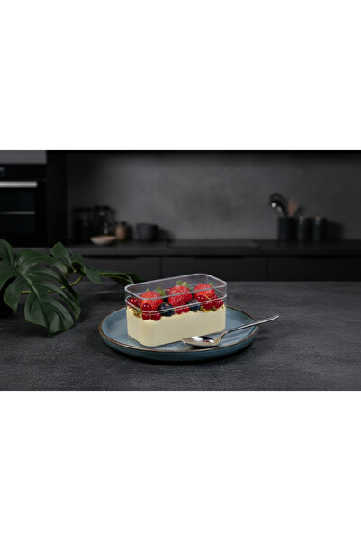 YAZICI Tiramisu Cup 300cc Şeffaf Kapaklı Mika Kase Plastik Tatlı Meze Salata ...