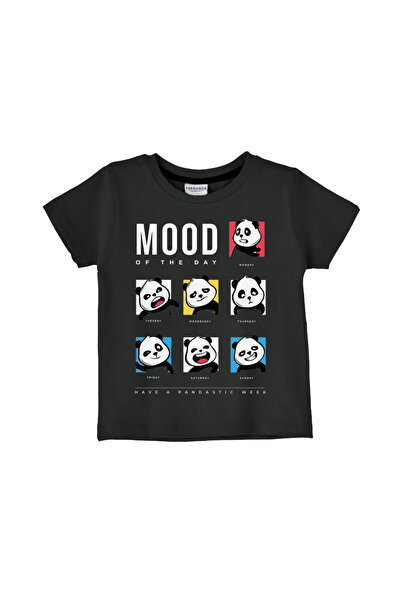 Yoo Street Panda Mood Of The Day T-Shirt for Unisex Kids – 100% Cotton Multip...