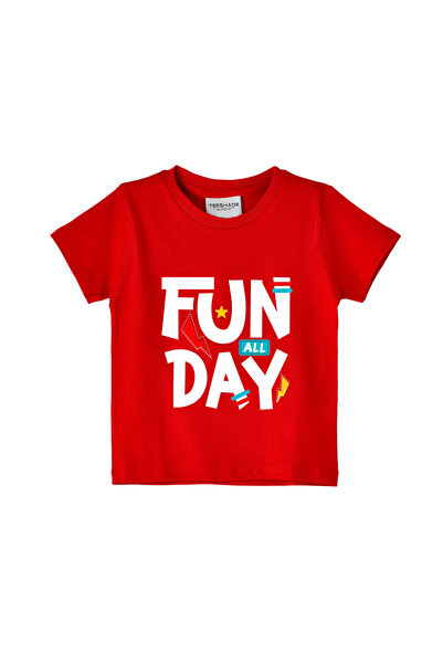 Yoo Street Fun Day T-Shirt for Unisex Kids – 100% Cotton Multiple Colors – Si...