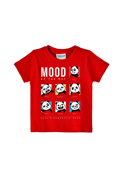 Yoo Street Panda Mood Of The Day T-Shirt for Unisex Kids – 100% Cotton Multip...