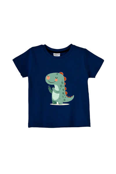 Yoo Street Green Cute Dino T-Shirt for Unisex Kids – 100% Cotton Multiple Col...