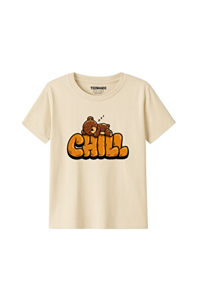 Yoo Street Chill Bear T-Shirt for Unisex Kids – 100% Cotton Multiple Colors –...