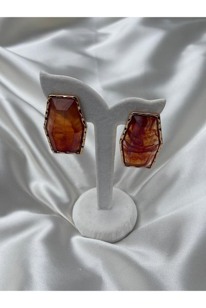 bag and shine Terra Modern Stone Detailed Premium Steel Earrings