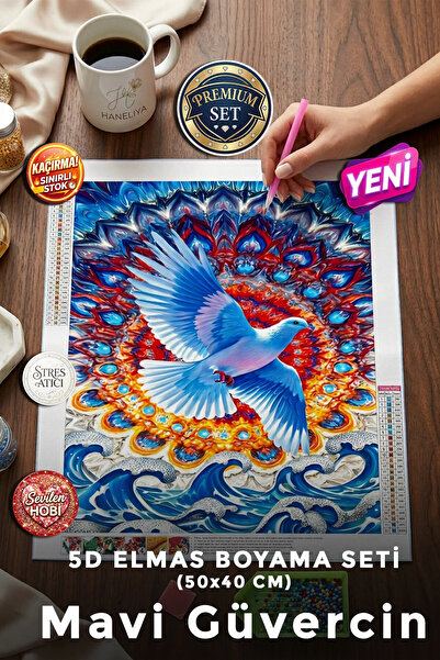Haneliya 5D Elmas Boyama Seti | Diamond Painting Taşlı İşleme Boncuk Dizme Mo...